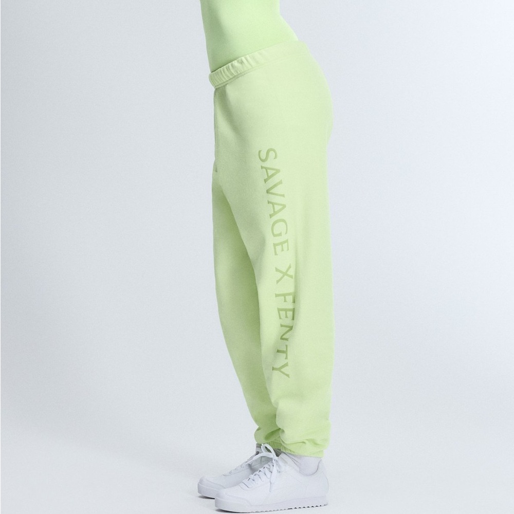 Savage X Fenty Green Logo Weekender Track Joggers